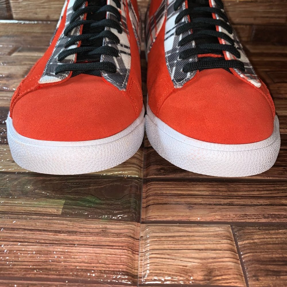 Nike Ben Simmons Mid Blazer Shoes Orange Red plaid - Picture 2 of 8